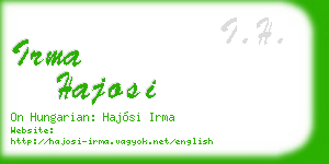 irma hajosi business card
